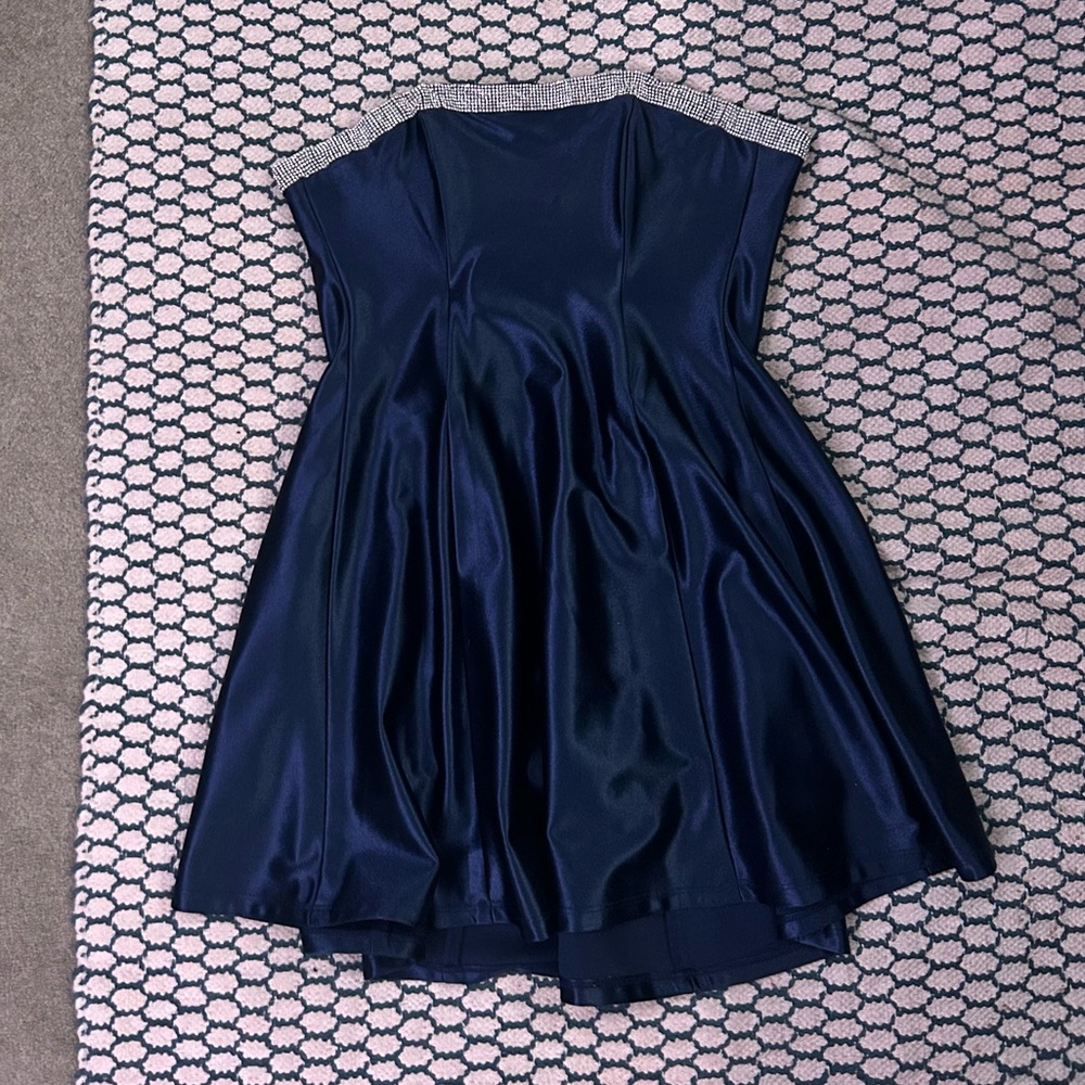 Navy blue lucy in the sky mini dress